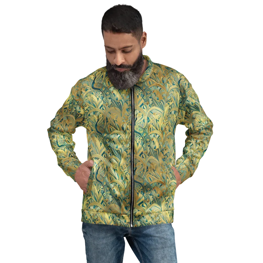 Peacock Verdure on Bomber Jacket — Front
