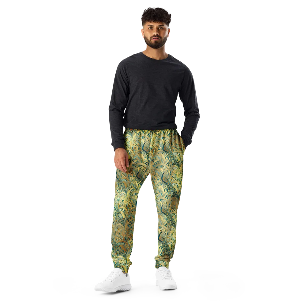 Peacock Verdure on Men's Joggers — Front