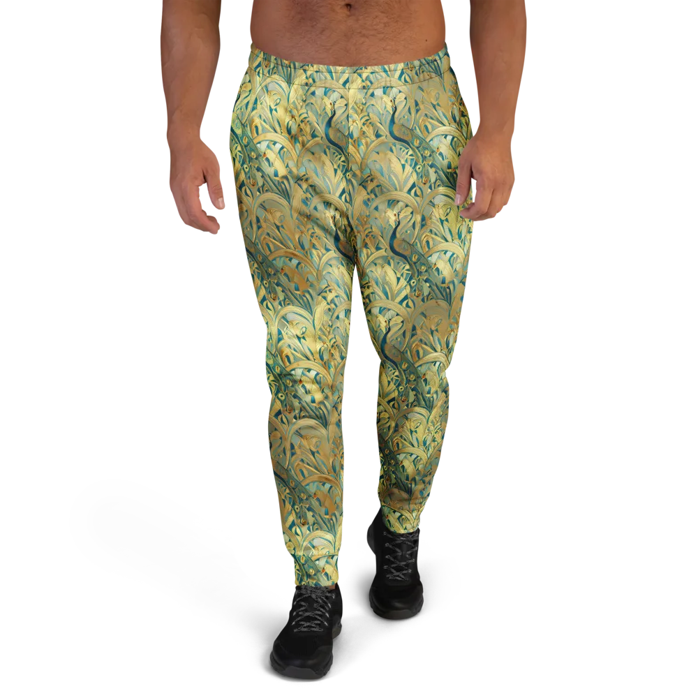 Peacock Verdure on Men's Joggers — Front