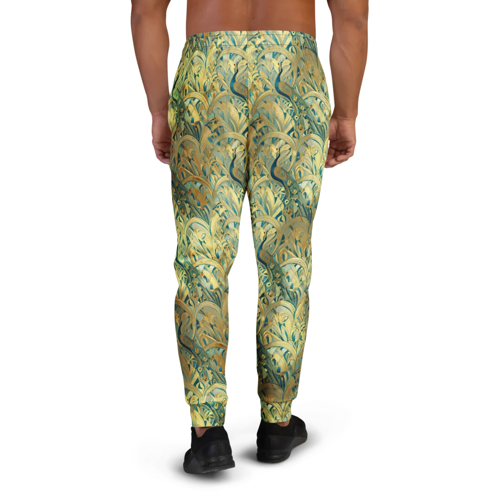 Peacock Verdure on Men's Joggers — Back