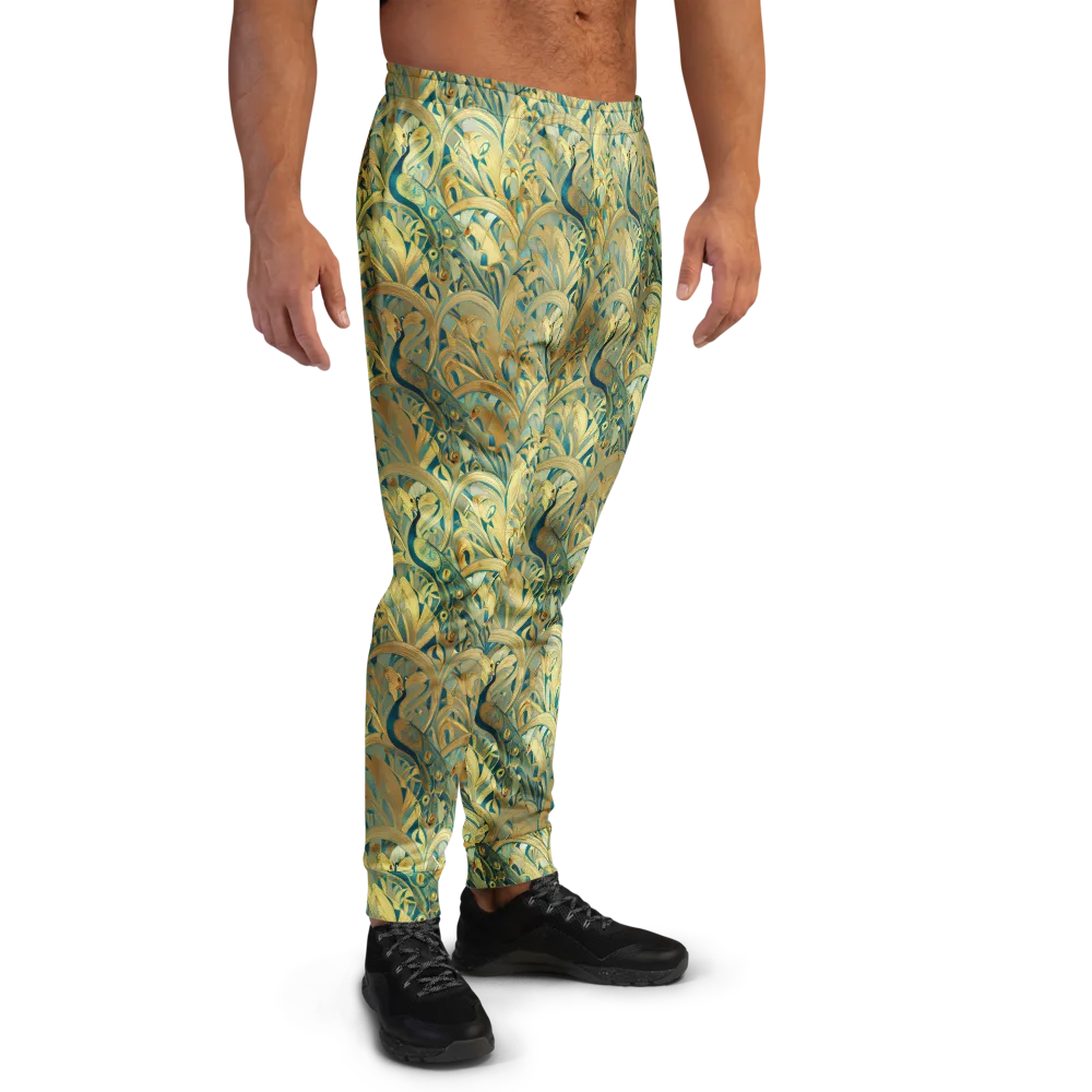Peacock Verdure on Men's Joggers — Right
