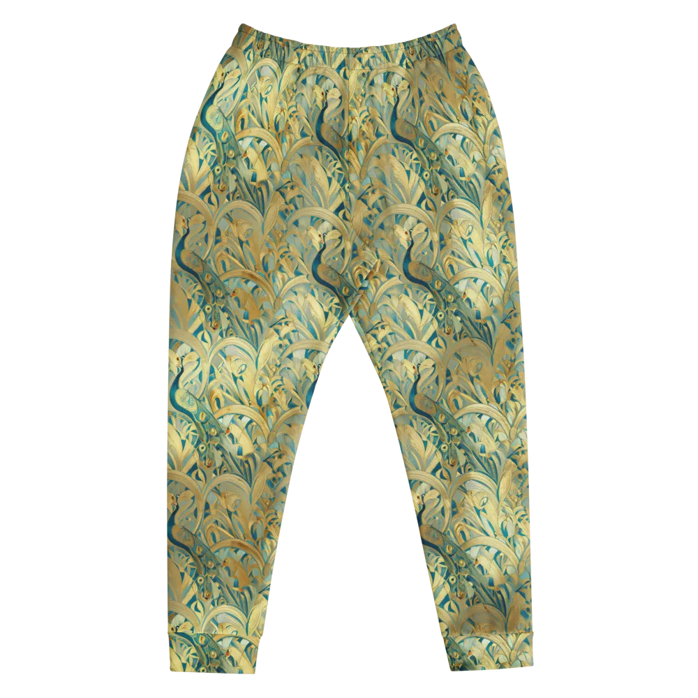 Peacock Verdure on Men's Joggers — Front