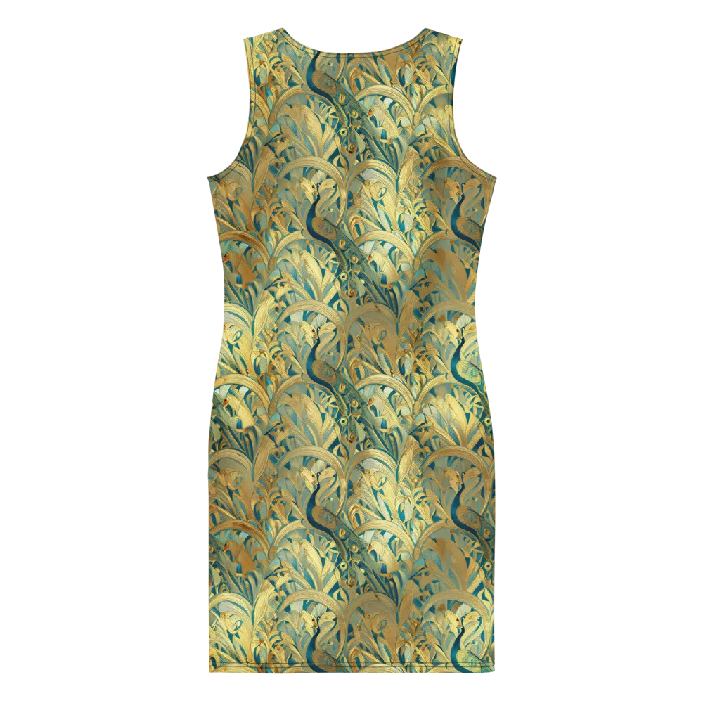 Peacock Verdure on Bodycon Dress — Back