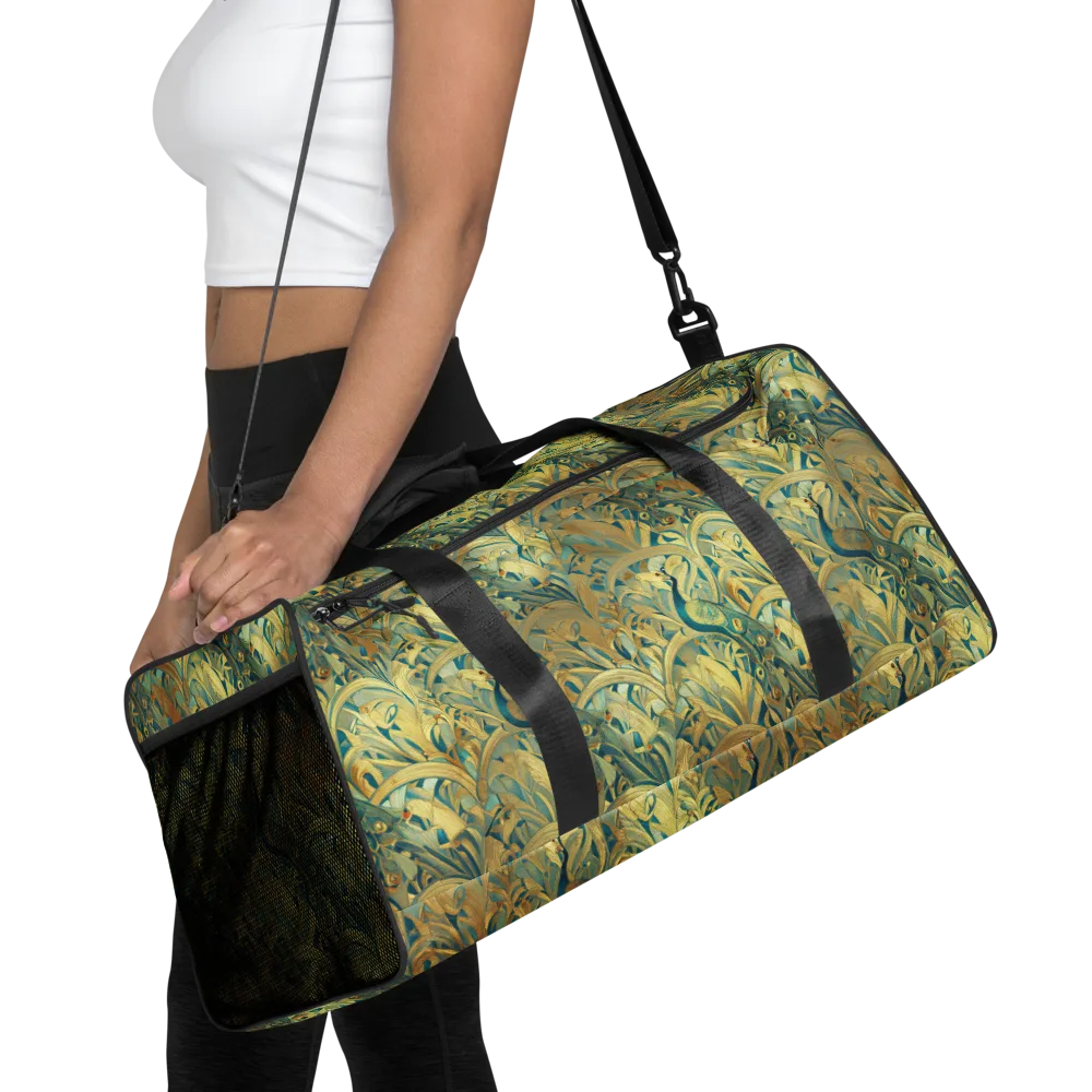 Peacock Verdure on Duffle Bag — Front