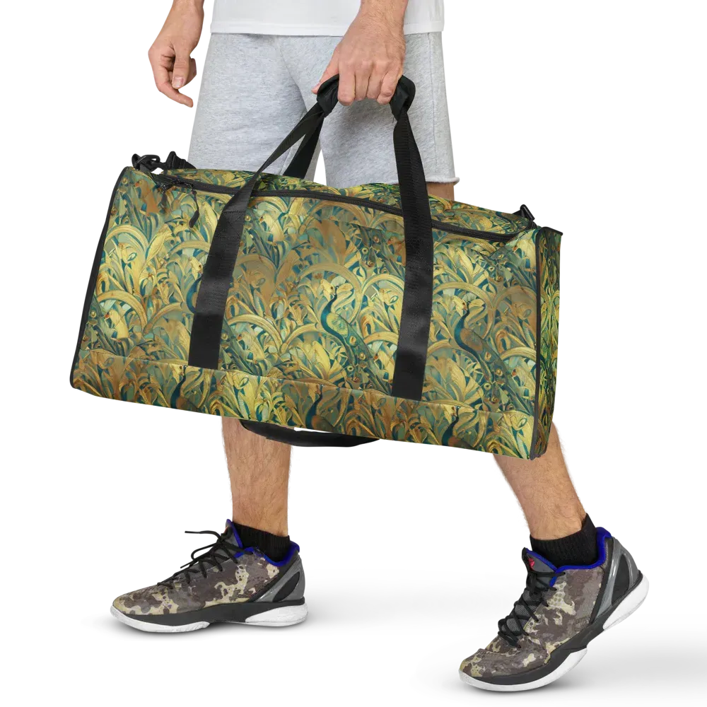 Peacock Verdure on Duffle Bag — Front