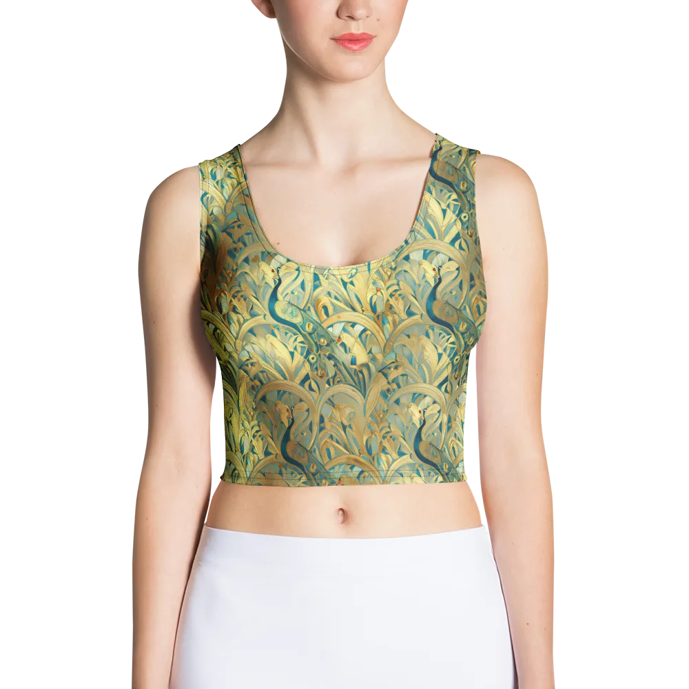 Peacock Verdure on Crop Top — Front