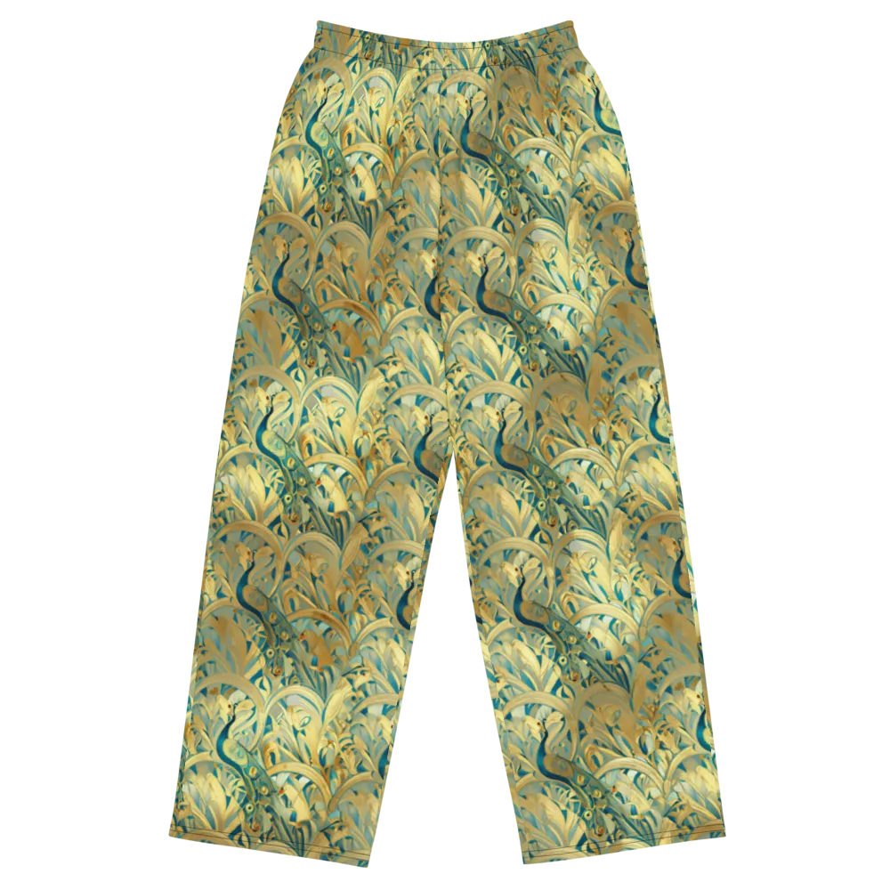 Peacock Verdure on Wide-Leg Pants — Front