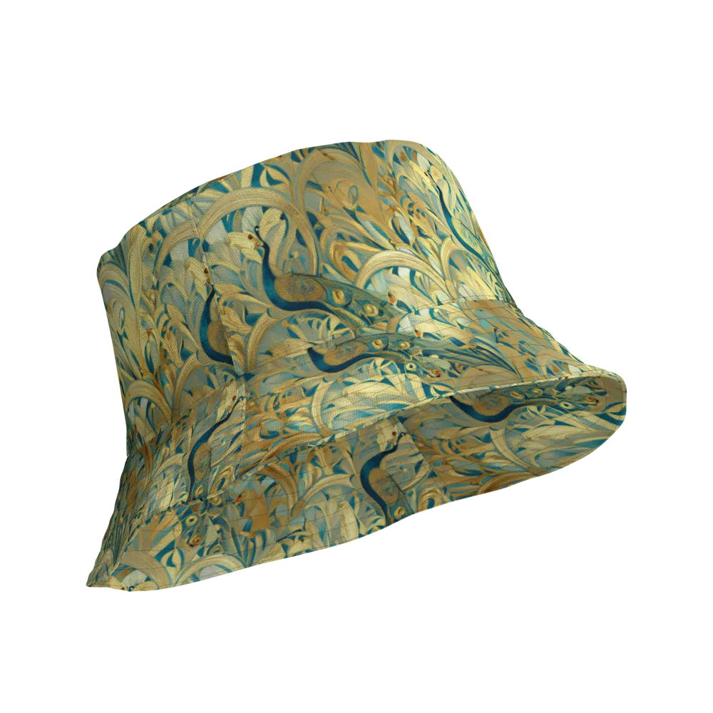 Peacock Verdure on Reversible Bucket Hat — Product details Outside