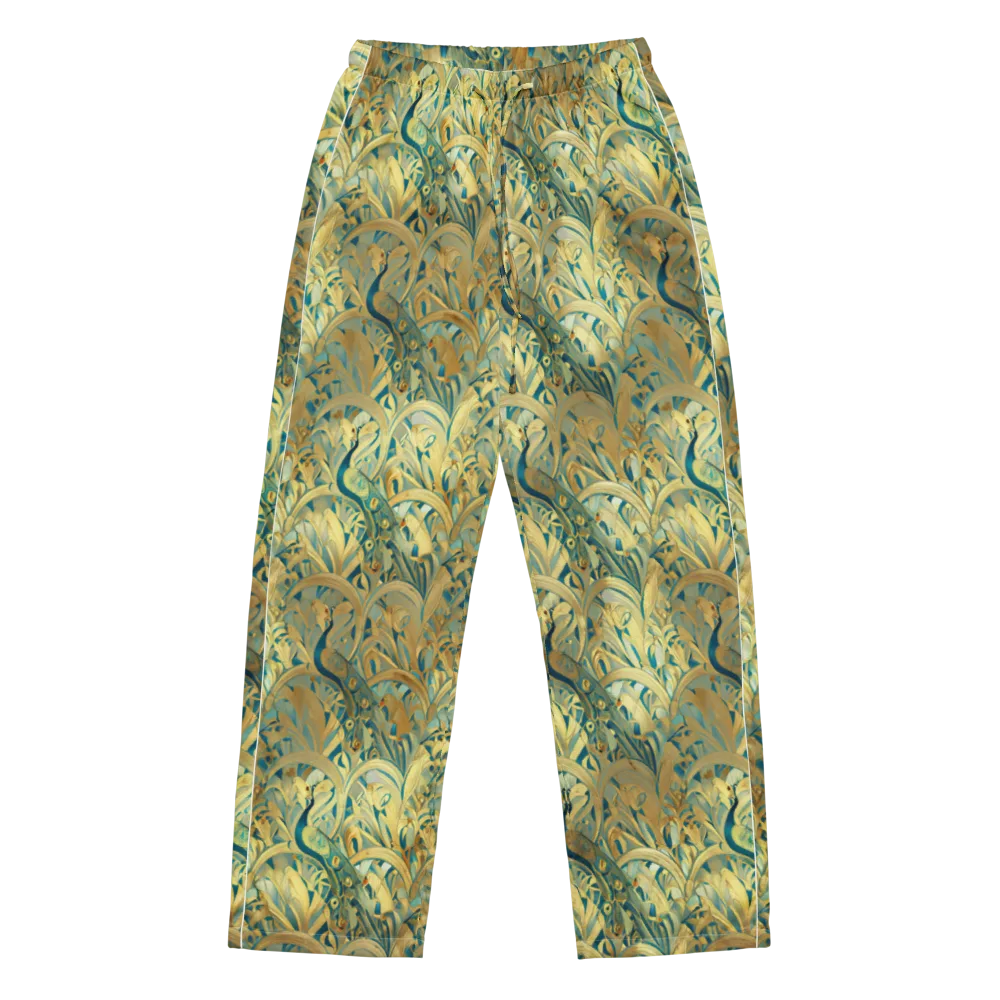 Peacock Verdure on Women's Pajama Pants — Front