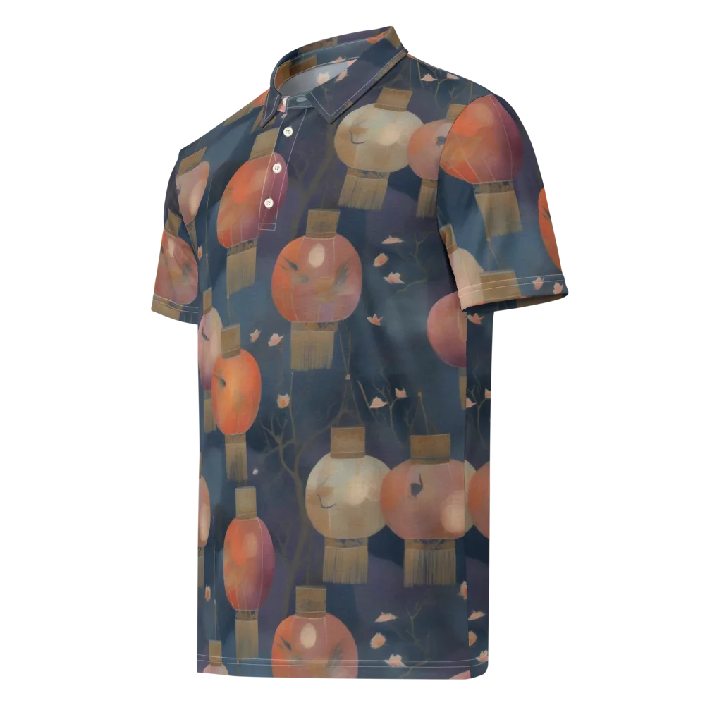 Lantern Reverie on Men's Slim Fit Polo Shirt — Left Front