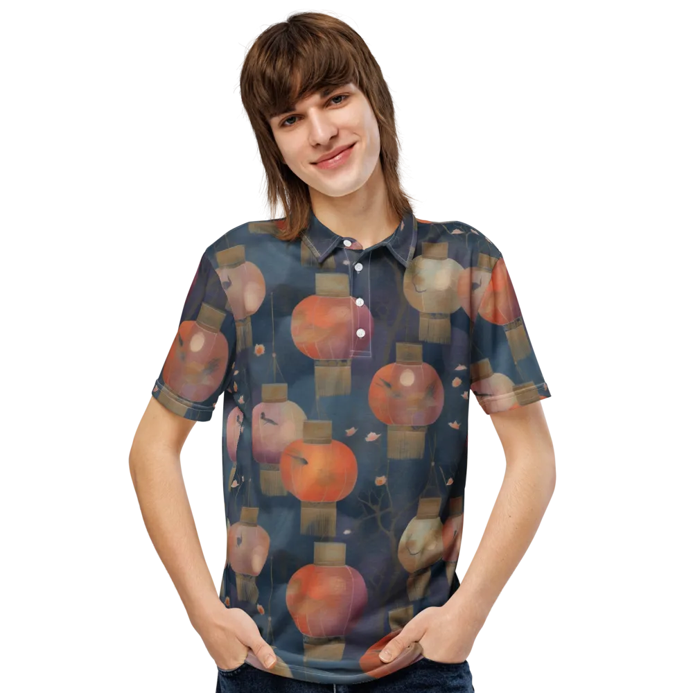 Lantern Reverie on Men's Slim Fit Polo Shirt — Front