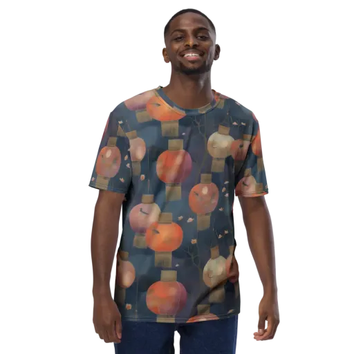 Lantern Reverie on a Men's Crew Neck T-Shirt