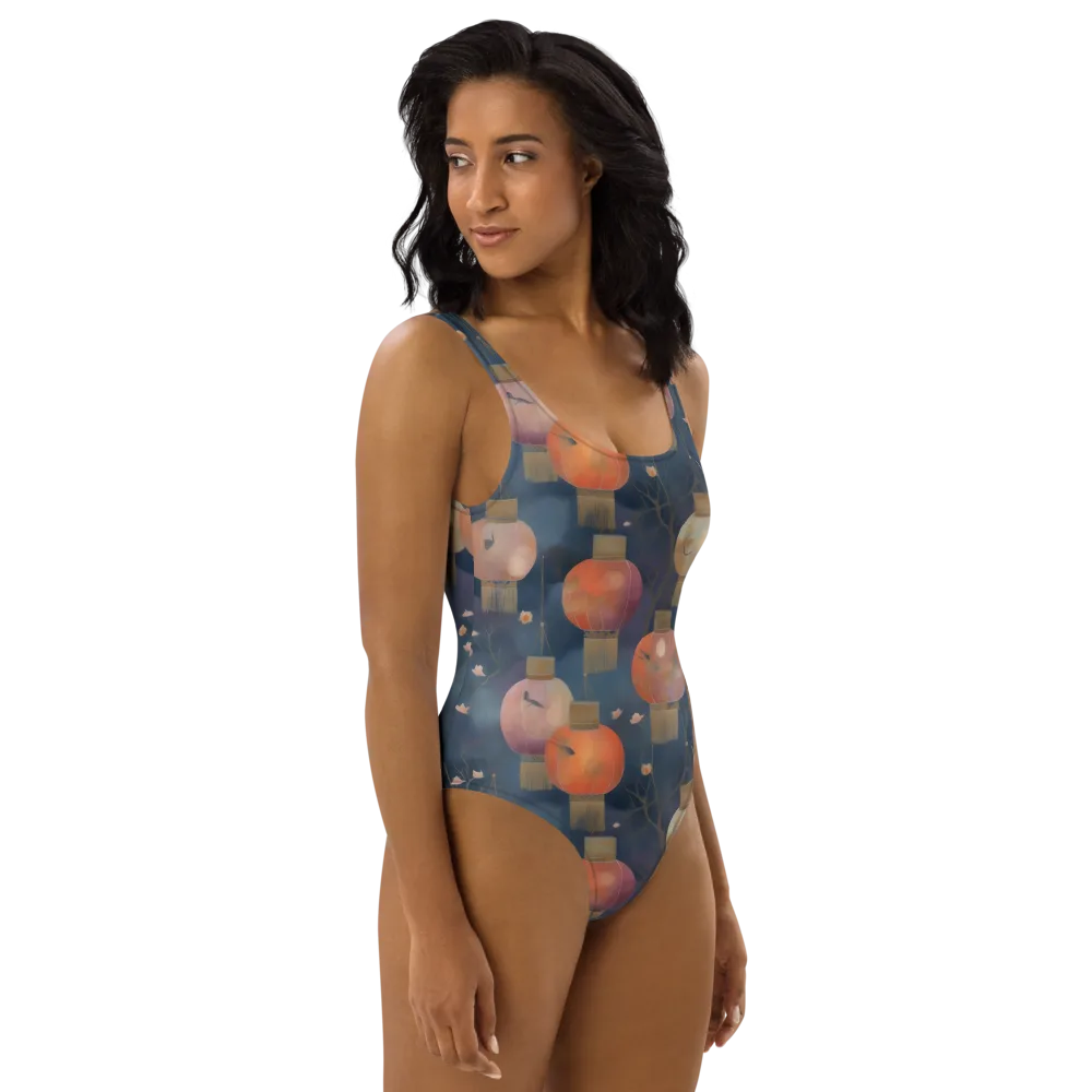 Lantern Reverie on One-Piece Swimsuit — Right