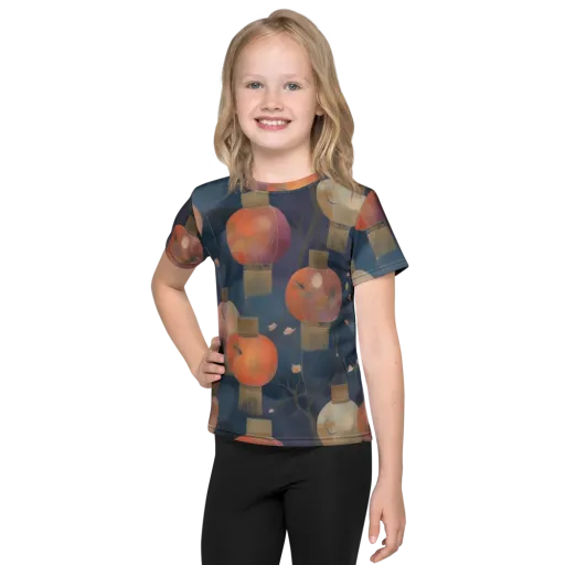 Lantern Reverie on a Kids Crew Neck T-Shirt