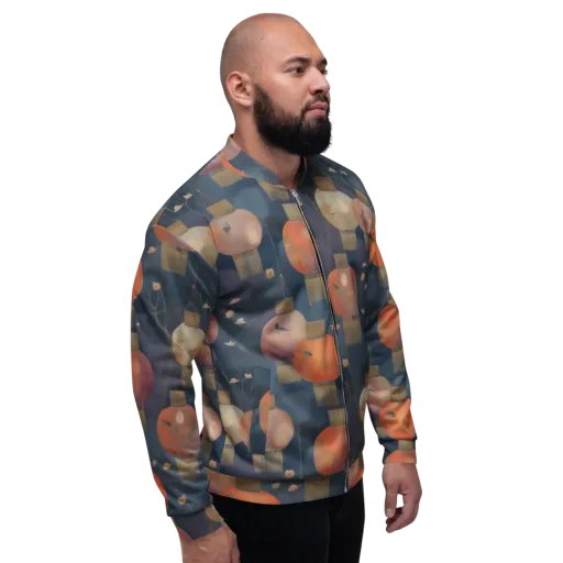 Lantern Reverie on a Bomber Jacket