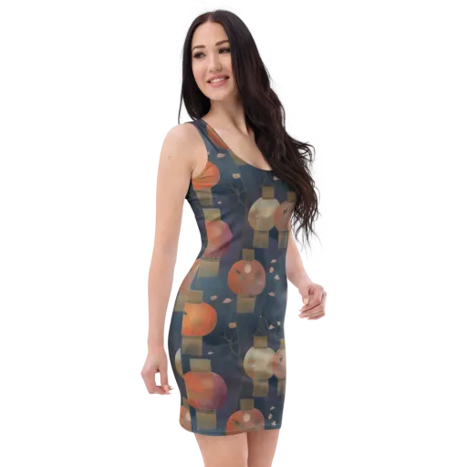 Lantern Reverie on a Bodycon Dress