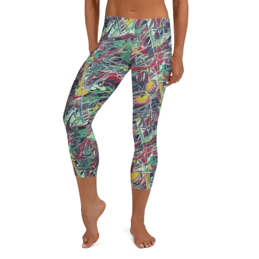 Midnight Mosaic on a Capri Leggings