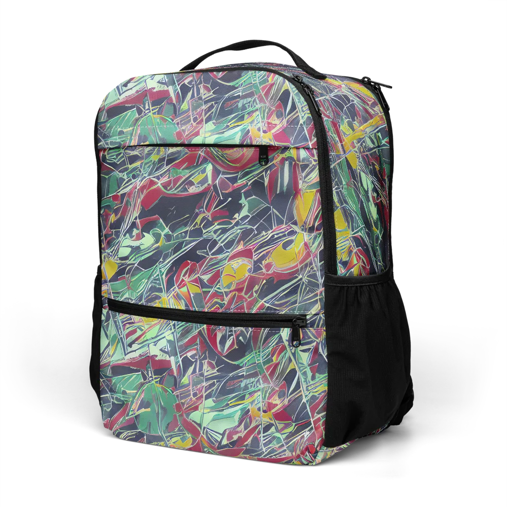 Midnight Mosaic on Utility Backpack — Left Front