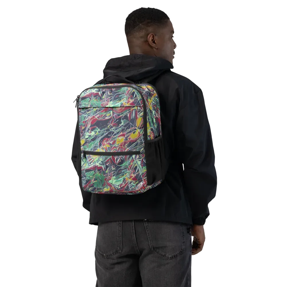 Midnight Mosaic on Utility Backpack — Back