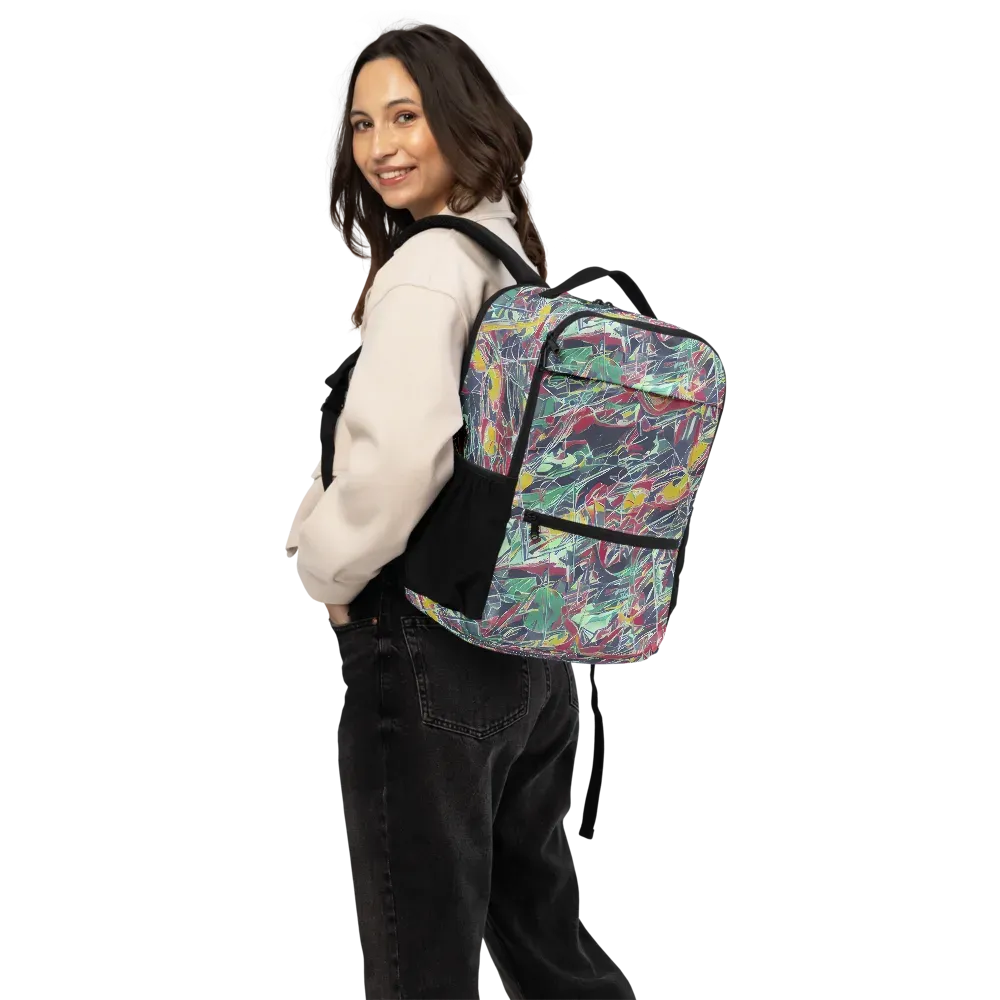 Midnight Mosaic on Utility Backpack — Back