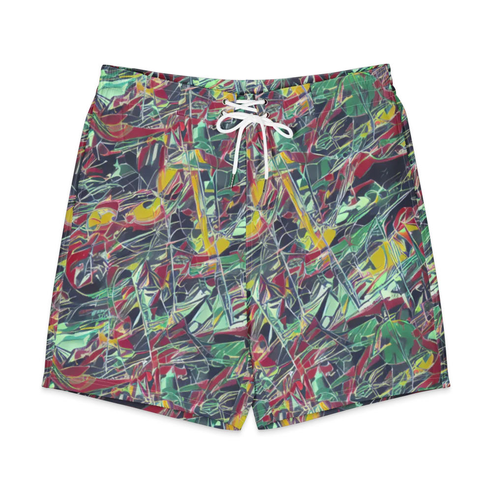 Midnight Mosaic on Men's Board Shorts — Front