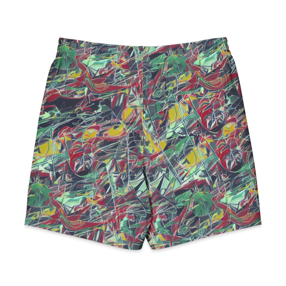 Midnight Mosaic on Men's Board Shorts — Back