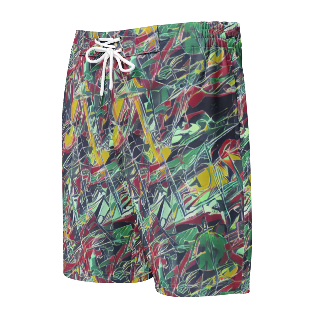 Midnight Mosaic on Men's Board Shorts — Front