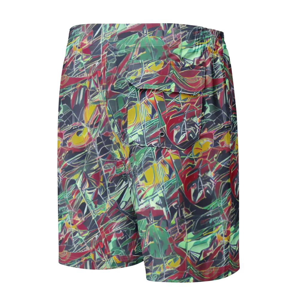 Midnight Mosaic on Men's Board Shorts — Back