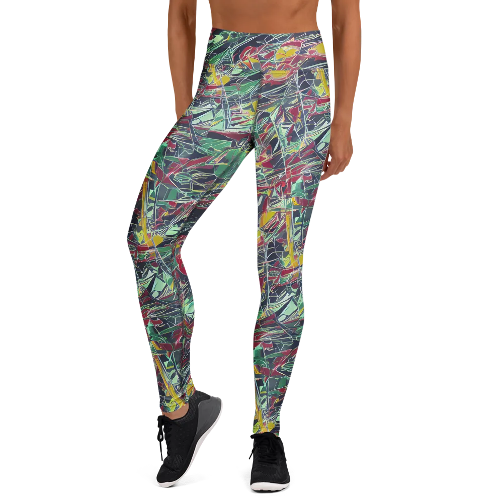 Midnight Mosaic on Yoga Leggings — Front