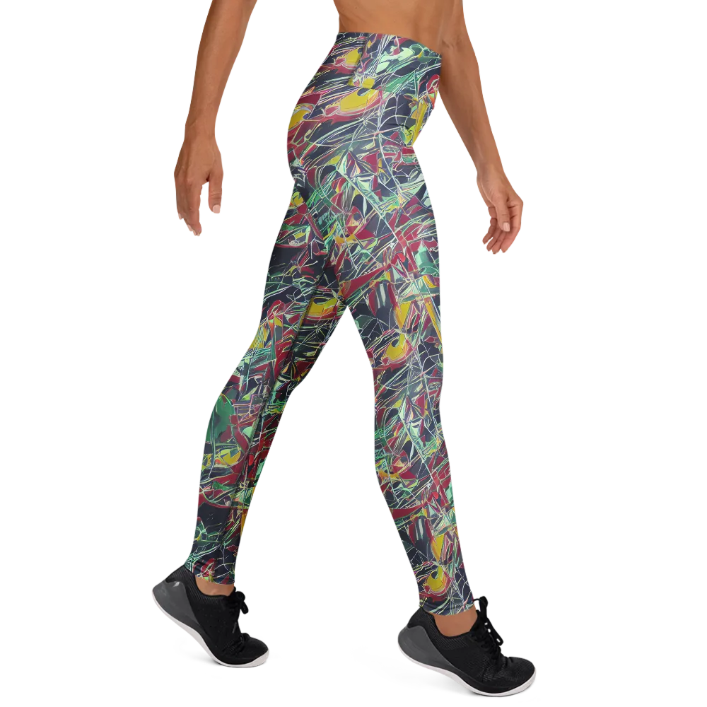 Midnight Mosaic on Yoga Leggings — Right