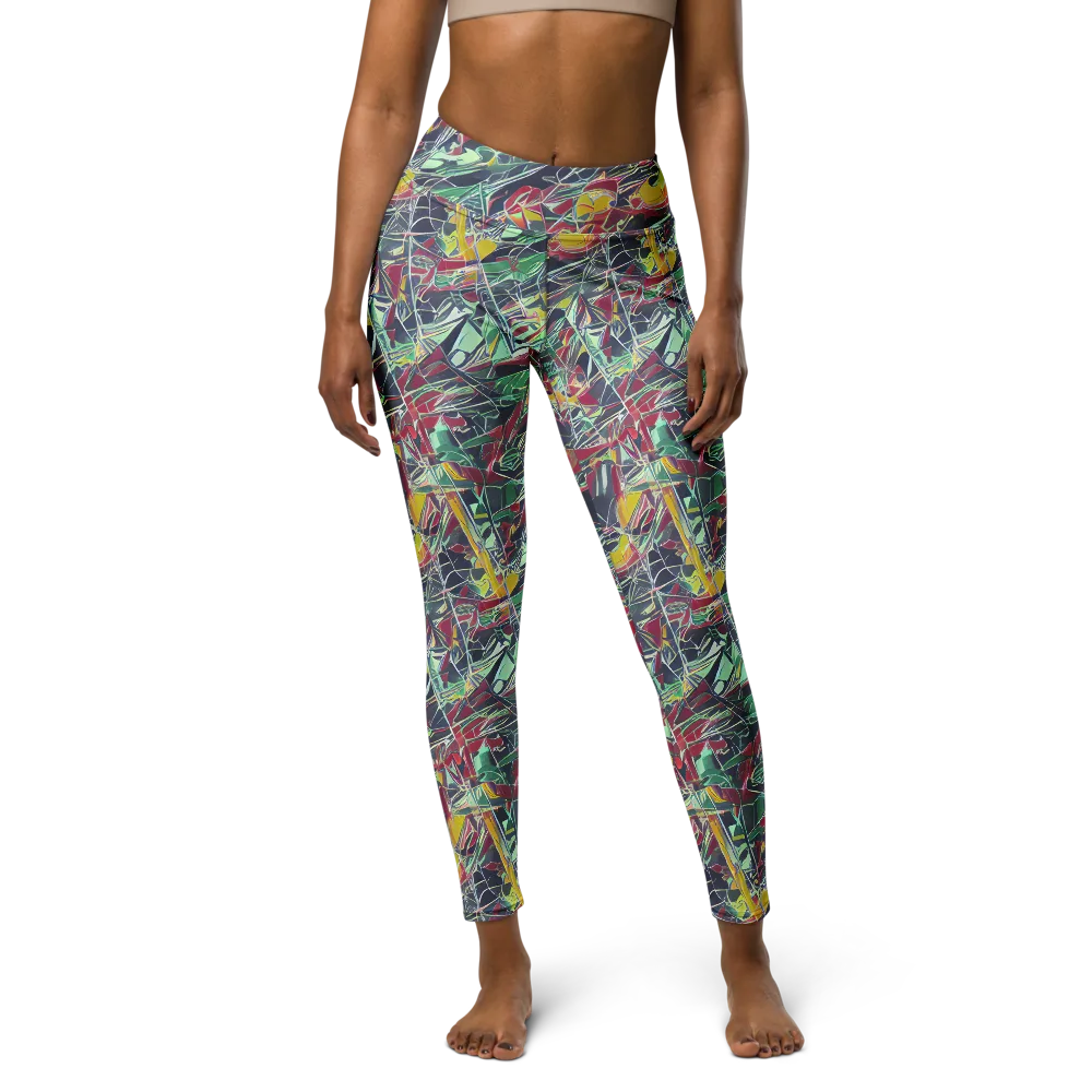Midnight Mosaic on Yoga Leggings — Front