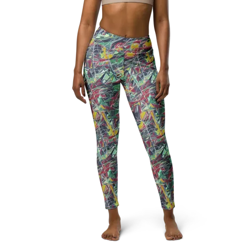 Midnight Mosaic on a Yoga Leggings