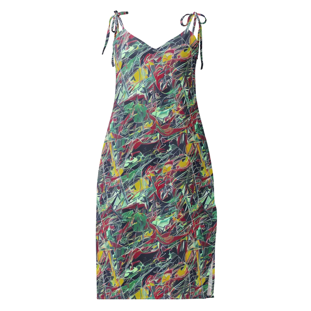 Midnight Mosaic on Slip Dress — Front