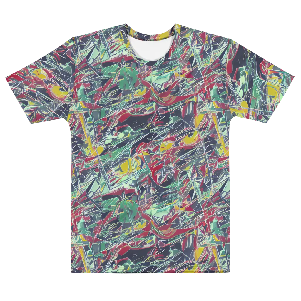 Midnight Mosaic on Men's Cotton Crew Neck T-Shirt — Front