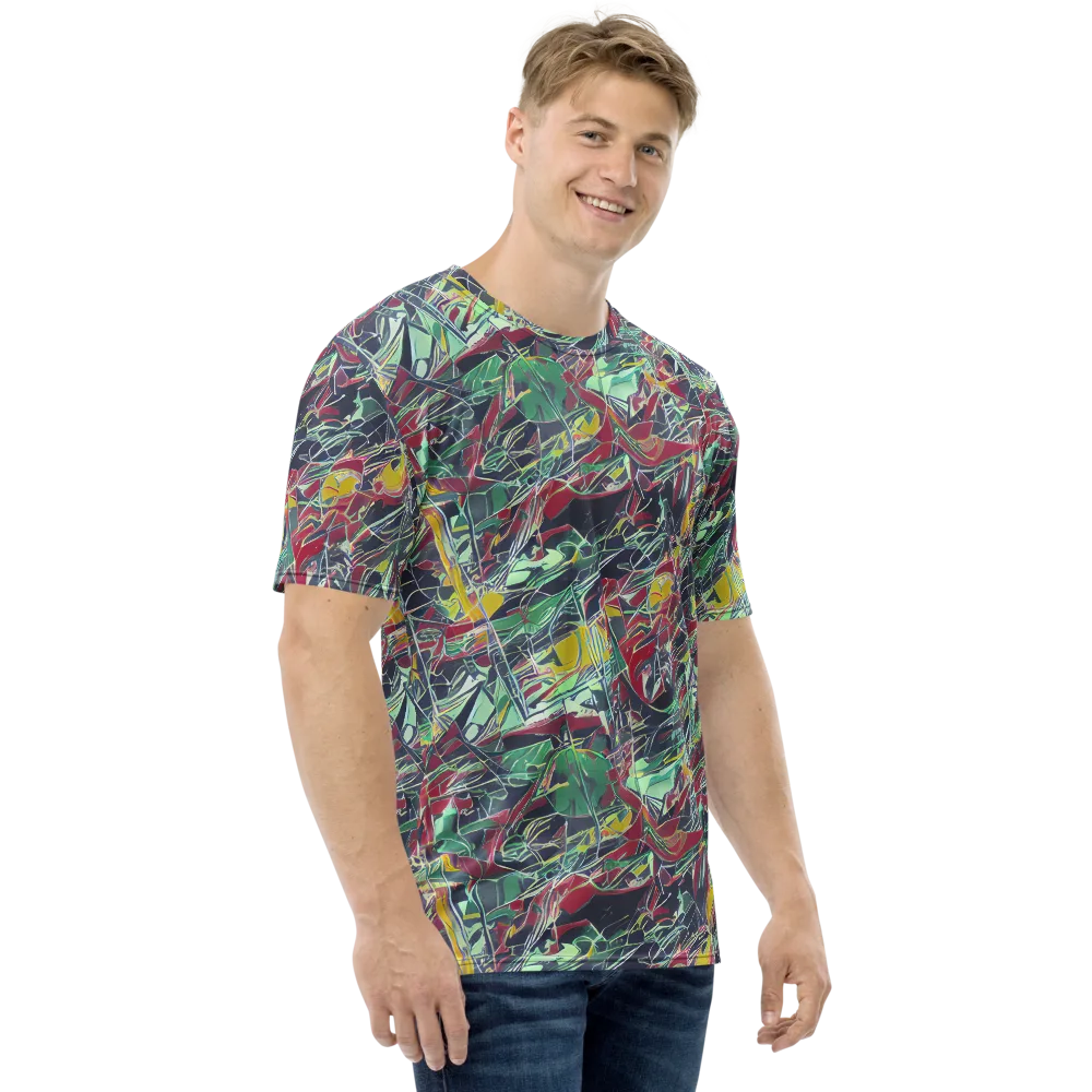 Midnight Mosaic on Men's Crew Neck T-Shirt — Right