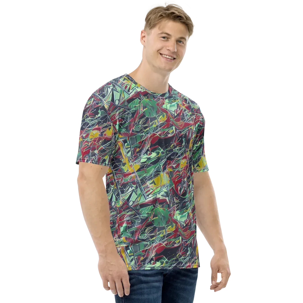 Midnight Mosaic on Men's Crew Neck T-Shirt — Right