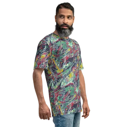 Midnight Mosaic on a Men's Crew Neck T-Shirt