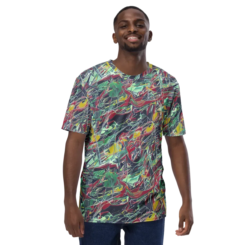 Midnight Mosaic on Men's Crew Neck T-Shirt — Front