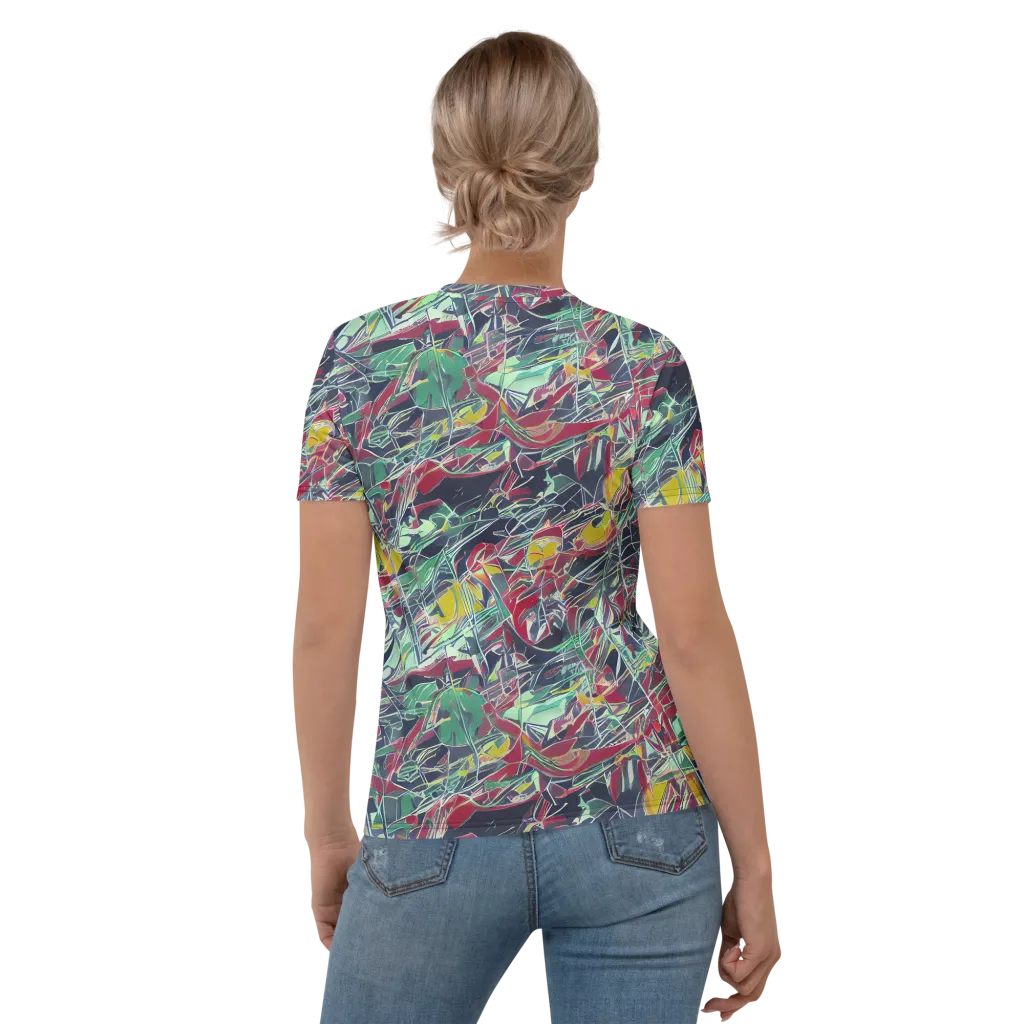 Midnight Mosaic on Women's Crew Neck T-Shirt — Back