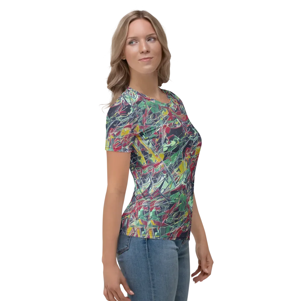 Midnight Mosaic on Women's Crew Neck T-Shirt — Right