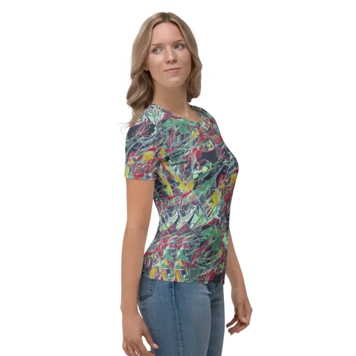Midnight Mosaic on a Women's Crew Neck T-Shirt