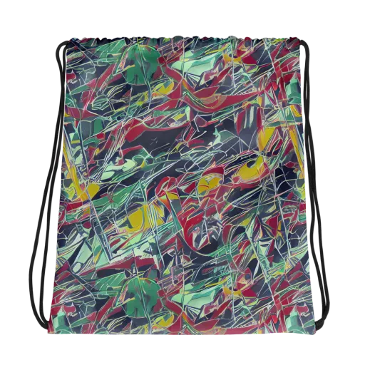 Midnight Mosaic on a Drawstring Bag