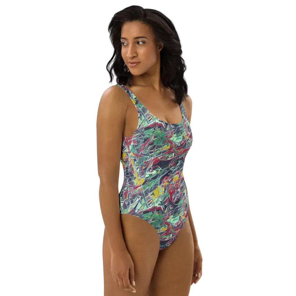 Midnight Mosaic on One-Piece Swimsuit — Right