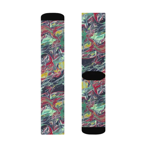 Midnight Mosaic on a Socks