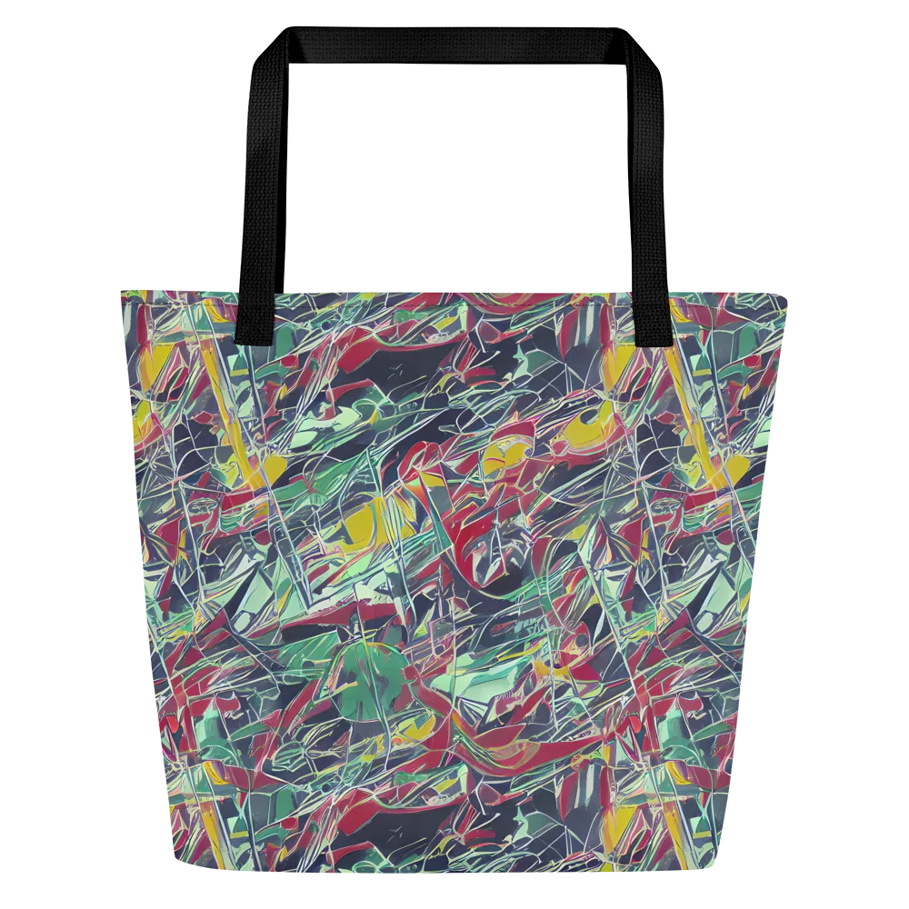 Midnight Mosaic on Large Tote Bag W/ Pocket — Front