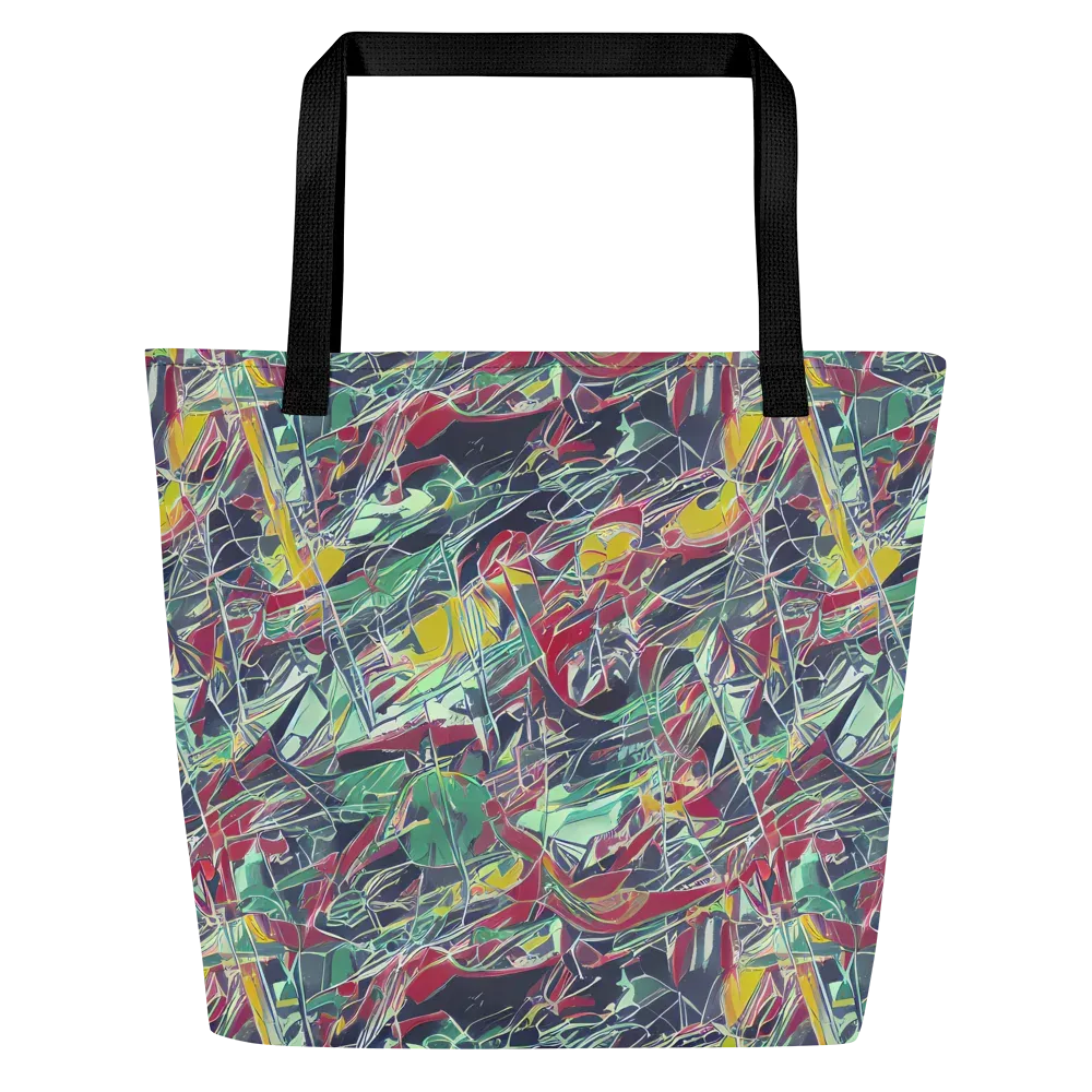 Midnight Mosaic on Large Tote Bag W/ Pocket — Front
