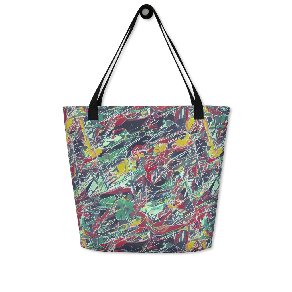 Midnight Mosaic on Large Tote Bag W/ Pocket — Front