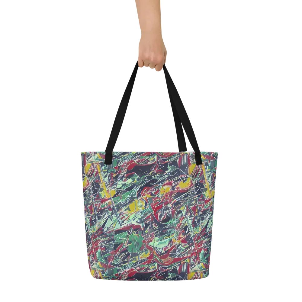 Midnight Mosaic on Large Tote Bag W/ Pocket — Front