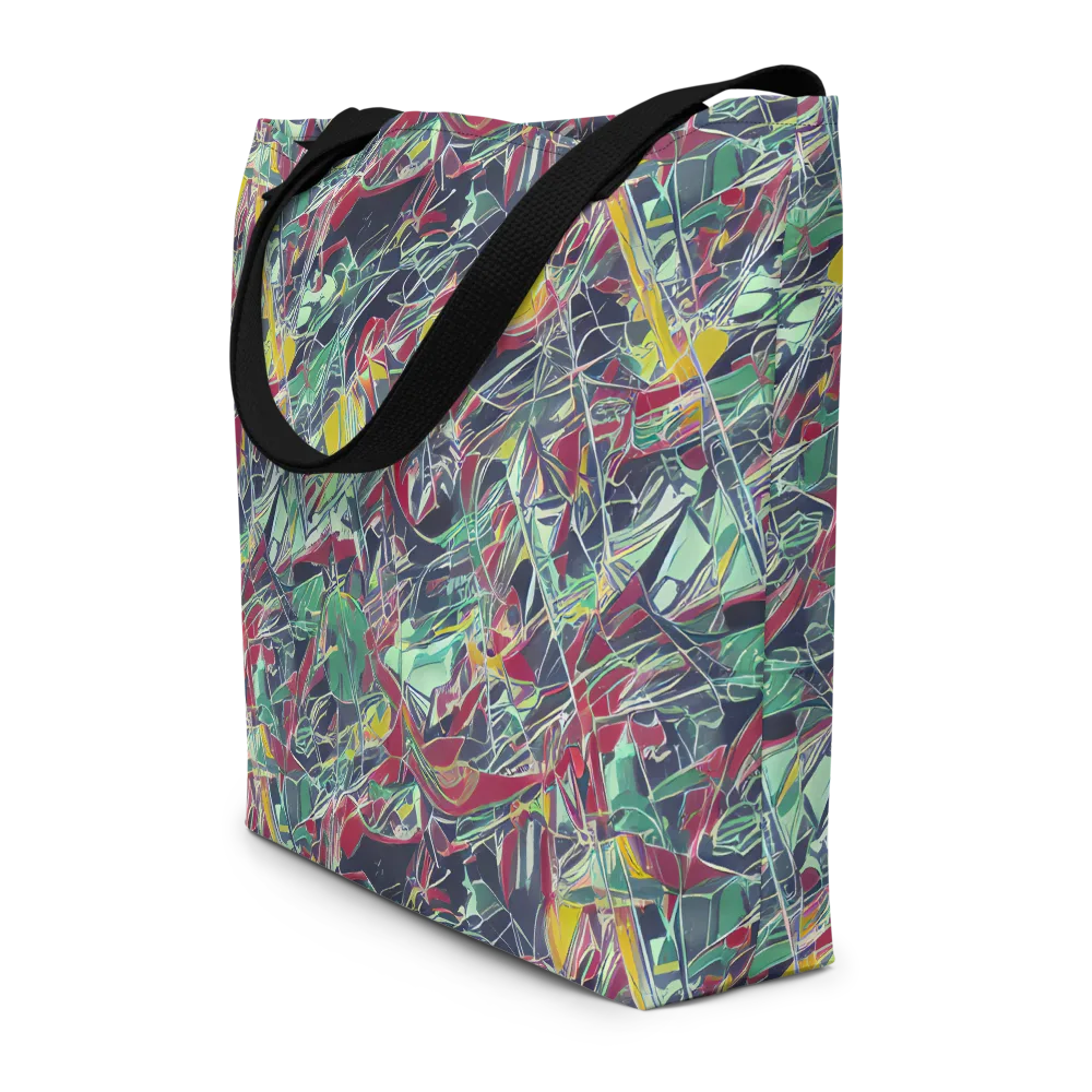 Midnight Mosaic on Large Tote Bag W/ Pocket — Front