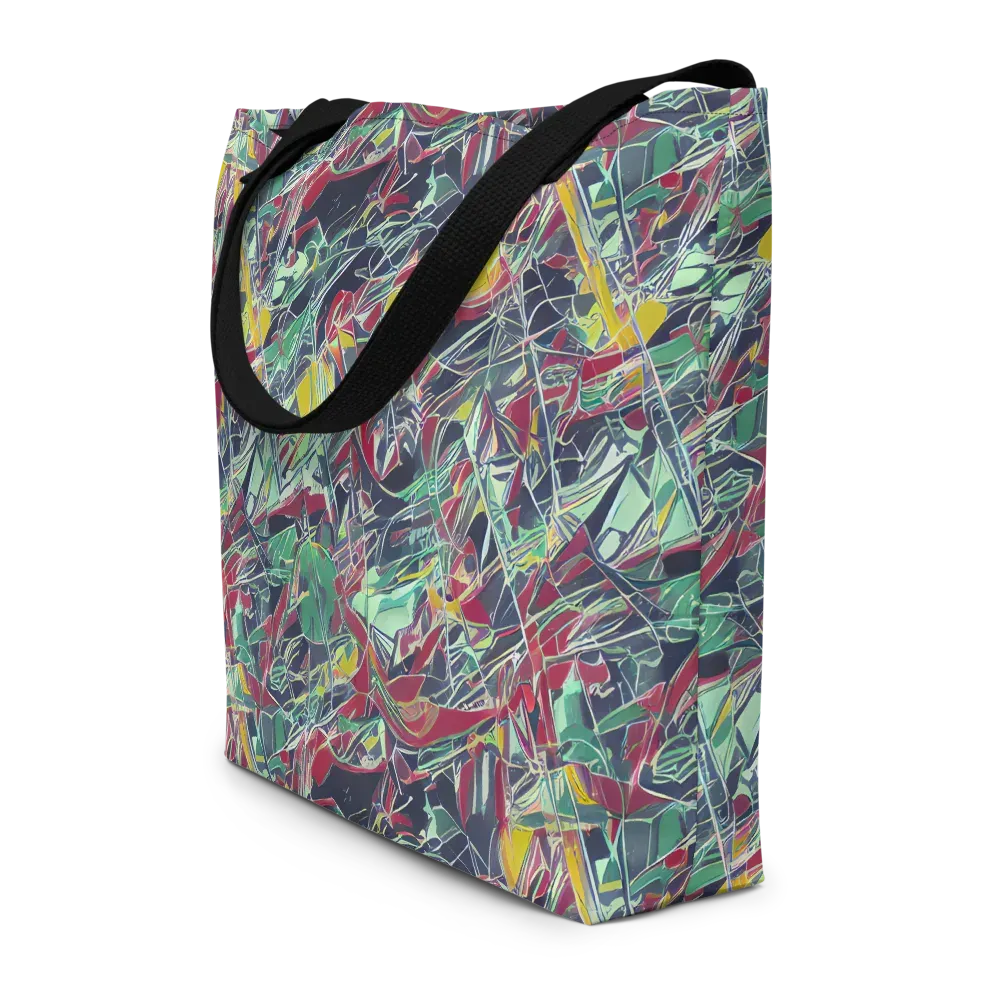 Midnight Mosaic on Large Tote Bag W/ Pocket — Front